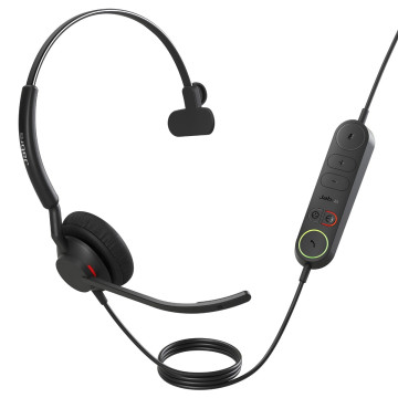 Jabra 4093-419-269 Engage 40 (Inline Link) UC Mono USB-C/A Corded Headsets, Lightweight & sturdy, Double the mic, Busylight, Hearing Protection Audio Quality - Image 1