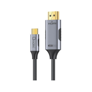 8ware CB-CH-402 Oxhorn USB C to HDMI 2.0 2m cable 4K@60Hz Aluminum plugs black Support HDCP 1.4 HDCP 2.2 Thunderbolt 3/4 LPCM compatible Windows/Mac/Chromebooks - Image 1