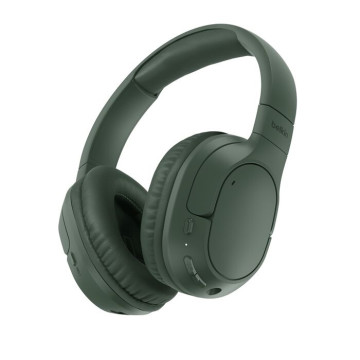 Belkin AUD009FQOL SoundForm Surround Wireless Over-The-Ear Headphones + USB-C Cable (1.2M) + Audio Cable (3.5mm) (1.2M) - Olive , 2 Years Warranty - Image 1