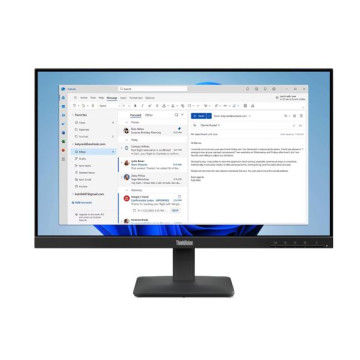 Lenovo 64B5KAR1AU ThinkVision S24-4E 23.8'/24' FHD IPS Monitor 1920x1080 16:9 4ms 100Hz Anti-glare Tilt VGA HDMI Tilt VESA 3yr WTY Black ~63DEKAR3AU - Image 1