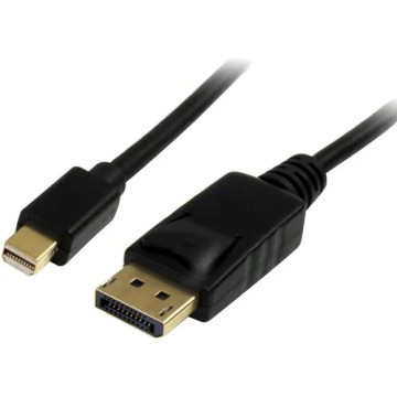 StarTech MDP2DPMM1M 1m (3ft) Mini DisplayPort to DisplayPort 1.2 Cable, 4K x 2K mDP to DisplayPort Adapter Cable, Mini DP to DP Cable for Monitor - Cable for TV, Projector - First End: 1 x 20-pin Mini DisplayPort 1.2 Digital Audio/Video - Male - - Image 1