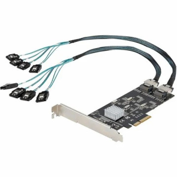 StarTech 8P6G-PCIE-SATA-CARD SATA Controller - Serial ATA/600 - PCI Express 2.0 x4 - Plug-in Card - 2 SFF-8087 (36 Pin, Internal Mini-SAS) - 8 Total SATA Port(s) - 8 SATA Port(s) Internal - PC, Mac, Linux - Windows 7, Windows 8, Windows 8.1, Win - Image 1