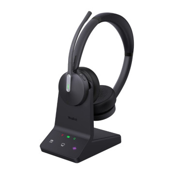 Yealink WH64-D-UC WH64 Dual UC DECT Wireless Headset, DECT & Bluetooth Wireless Technology,3-Mic Noise Cancellation,UC Certified, Charging Stands, Carrying Bag - Image 1