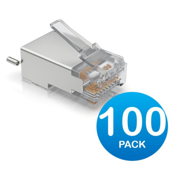 Ubiquiti UISP-CONNECTOR-SHD UISP Surge Protection Connector SHD, 100 Pack, Sheilded Cable RJ45 Connector, Replaces TC-Con - Image 1