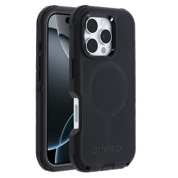 Otterbox 77-95989 Defender MagSafe Apple iPhone 16 Pro Max (6.9') Case Black - , DROP+ 7X Military Standard, Tri-Layer,Port Covers, 7 Years Warranty - Image 1
