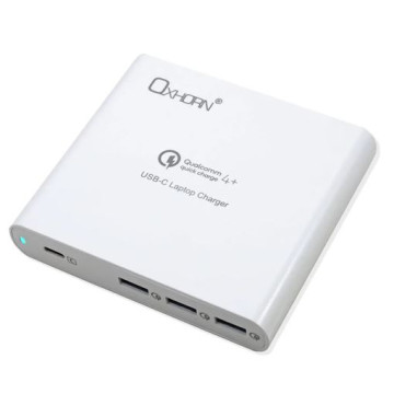 Just You PC NB-PD87-PLUS Oxhorn Multi-Functional USB Type C 87W Laptop Notebook Tablet Quick Charge 4 Port 1xUSB-C 3xUSB-A Power Adapter USB-C cable - Image 1