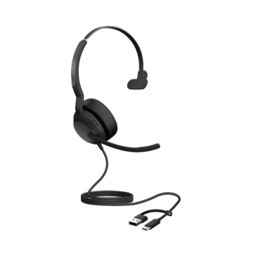 Jabra 25089-889-799 Evolve2 50, USB C/A UC Mono Headset, Bluetooth, 4 microphones, Active Noise Cancellation, Busylight, Call management, Air Comfort technology - Image 1