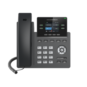 Grandstream GRP2612P 4 Line IP Phone, 2 SIP Accounts, 320x240 Colour Screen, HD Audio, Powerable Via POE - Image 1