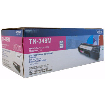 Brother TN-348M Colour Laser Toner - Super High Yield Megenta - HL-4150CDN/4570CDW, DCP-9055CDN, MFC-9460CDN/9970CDW - 6000 pages - Image 1