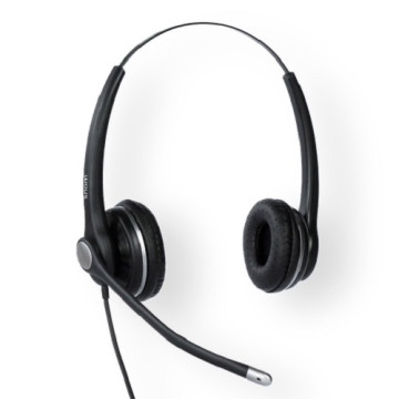 Snom SNOM-A100D A100D Wideband Binaural Headset For -D3xx/D7xx/7xx, 300° Frlexible Boom, Passive Noise Cancelling Microphone - Image 1