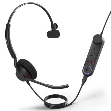 Jabra 5093-299-2169 Engage 50 II Mono Teams Corded USB-C/A Headset, Best Headset for Clear Customer Calls Ultra-Lightweight Hearing Protection Smartringer Busylight - Image 1