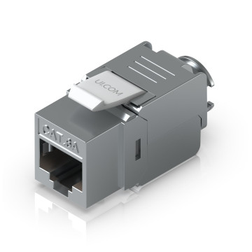 Ubiquiti UACC-KEYSTONE-JACK-C6A Cat6A Toolless Keystone Jack, 12-Pack, For Terminating Cat6A Ethernet Jack Without The Use Of Punch-down/ Crimping Tool - Image 1