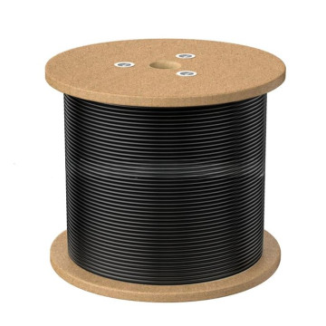 8ware CAT6A-EXT350BLK 305m CAT6A UTP LAN Network Cable Roll 24AWG PVE HDPE 7.4mm UV Stabilised Jacket Wooden Reel Outdoor Black - Image 1