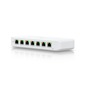 Ubiquiti USW-ULTRA UniFi SWITCH ULTRA, 42W, 8 GbE PORT(7 PoE+; 1 PoE++ ), LAYER 2, COMPACT, 1YR - Image 1