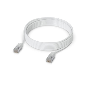 Ubiquiti UACC-CABLE-PATCH-EL-C6A-8M-W UniFi Premium Patch Cable, 8M, White, Ultra-thin Braided Patch Cable, Designed And Optimized For 10 GbE Networking. - Image 1