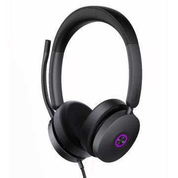 Yealink UH48-D-UC-C/A UH48 UC USB Wired Headset Hybrid Active Noise Cancellation, Four-Microphone Noise-canceling Technology, Swift Plug & Play All-Day Comfort - Image 1