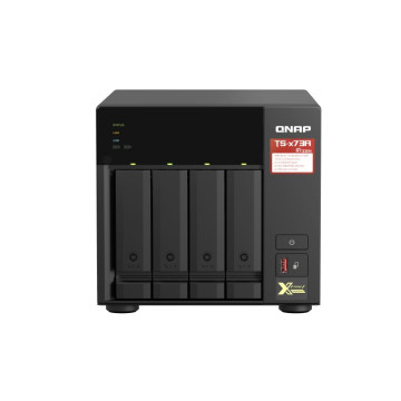 QNAP TS-473A-8G 4-BAY NAS, 3.5"(0/4), AMD QC-2.2GHz, 8GB, 2.5GbE(2), M.2(2), PCIe, TWR, 3YR WTY - Image 1