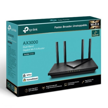 TP-LINK ARCHER AX55 ARCHER AX3000 WI-FI 6 DUAL-BAND ROUTER, EASYMESH, GbE(4), 3YR - Image 1