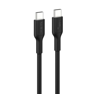 Belkin CAB023FQ2MBK BoostCharge USB-C to USB-C Cable (2M) - Black , 3A/60W, 480Mbps, 300K+ Bends, Apple, Samsung, USB-IF Certified, 2 Years Warranty - Image 1
