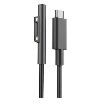 USP SP6543BC15V USB-C To Microsoft Surface Laptop Cable (1.5M) Black - 3A, Surface Pro, Surface Go, Surface Book, Magnetic Connection, 5 Years Warranty - Image 1