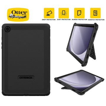 Otterbox 77-95006 Defender Samsung Galaxy Tab A9+ (11') Case -Black,DROP+ 2X Military Standard,Multi-Layer,Port covers,7 Years Warranty - Image 1
