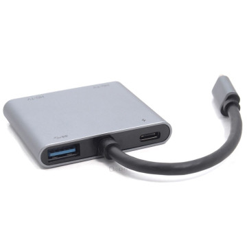 Just You PC AD-U31-DHUC Oxhorn 4-in-1 USB-C to 2x HDMI 1xUSB3.0 1xUSB-C Charging Port 100W Power Delivery Support 4K@30Hz Displays - Image 1