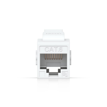 Ubiquiti UACC-KEYSTONE-COUPLER-C6 Cat6 Keystone Coupler, 12-Pack, White, Pass-Through Cat6 Keystone Coupler For Connecting Pre-Terminated Ethernet Cables Seamlessly. - Image 1