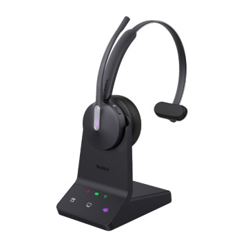 Yealink WH64-M-UC WH64 Mono UC DECT Wireless Headset, DECT & Bluetooth Wireless Technology, 3-Mic Noise Cancellation, UC Certified, Charging Stands - Image 1