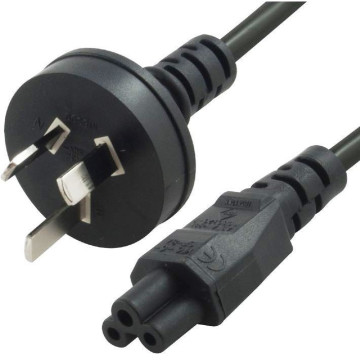 8ware RC-3084AU-050 5m AU Power Lead Cord Cable 3-Pin AU to ICE 320-C5 Cloverleaf Plug Mickey Type Black Male to Female 240V 7.5A 3 core Notebook/Laptop AC Adapter - Image 1