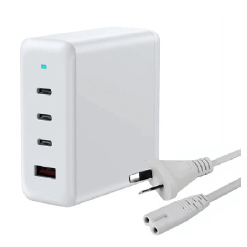 USP 6976552041614 100W Four Ports USB-C PD GaN Wall Charger White - 3x USB-C, 1x USB-A, Efficient, High Quality, Tablet, Laptop, iPhone, 5 Years Warranty - Image 1