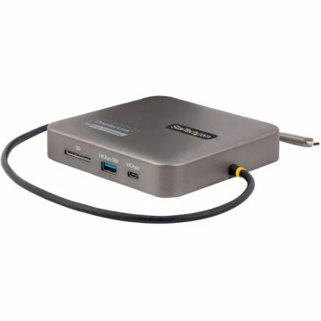 StarTech 102B-USBC-MULTIPORT USB C Docking Station, Dual 4K 60Hz HDMI, compatible with MacBook Pro (M1/M2/M3/M4) and Windows, 10Gbps USB Hub, GbE, 100W PD - Compact USB C dock Dual 4K 60Hz HDMI - Dual monitors on a MacBook Air/Pro M1/M2/M3 - Wor - Image 1