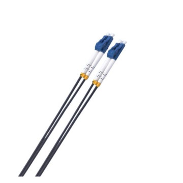 8ware CB8W-LCUPCBLACK-10M 10m LC-LC OS2 Single Mode Dual-Core Fibre / Fiber Optic Cable UPC Duplex Armoured Low Smoke Zero Halogen (LSZH) Jacket Black - Image 1
