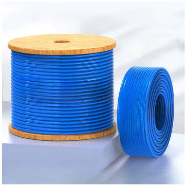 8ware CAT6A-EXT350BLUSH 350m CAT6A Ethernet 24AWG 30V LAN Stranded Core Cable Roll Bare Copper Twisted Core PVC Jacket on Reel Box Blue >305m - Image 1