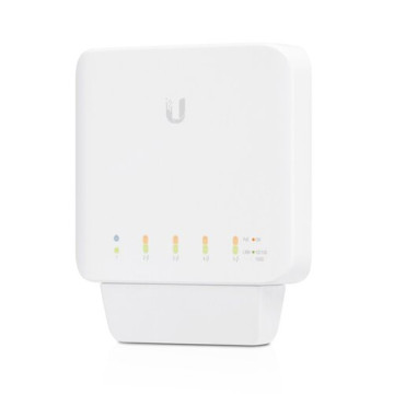 Ubiquiti USW-FLEX UniFi SWITCH FLEX, (5)GbE(4 PoE+; 1 PoE++), 46W, COMPACT, WALL/POLE, 1YR - Image 1