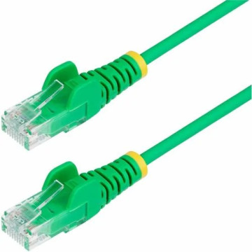 StarTech N6PAT100CMGNS 1m Green Slim CAT6 Ethernet Cable, Snagless RJ45, UTP, LSZH, 28AWG Pure Bare Copper, Slim Network Patch Cord - Slim UTP Cat6 Cable supports 10Gbps and 100W PoE; Ideal for crowded installations; 36% slimmer for improved air - Image 1