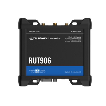 Teltonika RUT906000800 RUT906 Industrial Cellular Router, Dual-SIM Cellular 4G LTE, WAN Failover, with 4x Ethernet Ports, PSU included - Image 1