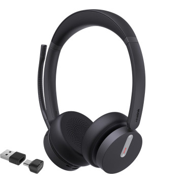 Yealink BH70-D-UC-C/A BH70 Bluetooth Wireless Stereo Headset UC, BT51 C Dongle with A Adapter, 3-Mic Noise Cancellation, 35 Hours Talk Time, Comfort Wearing - Image 1