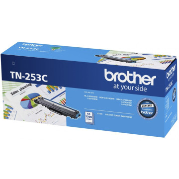 Brother TN-253C Cyan Toner Cartridge to Suit - HL-3230CDW/3270CDW/DCP-L3015CDW/MFC-L3745CDW/L3750CDW/L3770CDW (1,300 Pages) - Image 1
