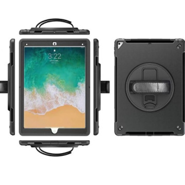 USP 6972890207514 Rugged Apple iPad (10.2') (9th/8th/7th Gen) Case Black - Built-in-Kickstand, Hand & Shoulder Strap, DropProof, 5 Years Warranty - Image 1