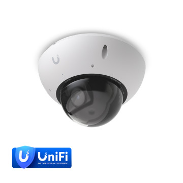Ubiquiti UVC-G6-PRO-DOME-W G6 Pro Dome, White,All-Weather Vandal-Proof 4K PoE+, Multi-TOPS AI,2.36x Optic Zoom, 1/1.2' CMOS Sensor, IR Night VIsion,*Avail for Deal Reg* - Image 1