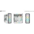 Corsair CC-9011231-WW iCUE 5000T RGB ATX Mid-Tower Case, USB Type-C, 160 RGB LED, Rapid Route, Maximum Cooling, Tool Free Hinged Side Panels, White