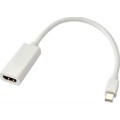 Astrotek AT-MINIDPHDMI-MF Mini DisplayPort DP to HDMI Cable 15cm - 20 pins Male to Female 1080P Adapter Converter for Macbook Pro Air iMac Microsoft Surface Pro