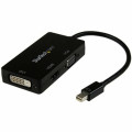 StarTech MDP2VGDVHD Mini DisplayPort Adapter - 3-in-1 - 1080p - Monitor Adapter - Mini DP to HDMI / VGA / DVI Adapter Hub - 1 x 20-pin Mini DisplayPort Digital Audio/Video - Male - 1 x 19-pin HDMI Digital Audio/Video - Female, 1 x 15-pin HD-15 - Female, 1