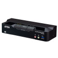 Aten CS1942DPA-AT-U Desktop 2-Port USB 3.0 8K DisplayPort Dual-Display KVMP™ Switch, Up to 7680 × 4320 @ 60 Hz, 5120 × 2880 @ 60 Hz (Cables included)