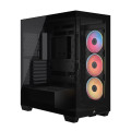 Corsair CC-9011324-WW 3500X LX-R RGB iCUE LINK Mid-Tower PC Case - Black, E-ATX, Side 360mm Rad, Glass Panels, USB-C, RS ARGB Fans, 425mm GPU, iCUE LINK Ready