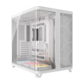 Corsair CC-9011319-WW AIR 5400 RS-R ARGB Mid-Tower ATX Case - White, Triple-Chamber, 360mm Rad Support, Glass Panels, USB-C, ATX/E-ATX, 2x SSD, 1x HDD