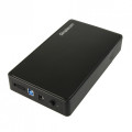 Simplecom SE325-BLACK SE325 Tool Free 3.5' SATA HDD to USB 3.0 Hard Drive Enclosure - Black Enclosure