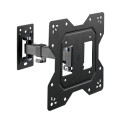 Brateck LPA68-221 Economical Full-Motion TV Wall Mount For 23'-43' Fit Curved TV up to 30KG, VESA 100x100,100x200,200x100,200x200 Fine Texture Black