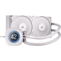 Corsair CW-9061032-WW NAUTILUS 240 RS LCD Liquid CPU Cooler - White, 240mm rad, LCD pump, 2x PWM fans, 2100 RPM, AM5/LGA1851, copper plate, 400mm tube, 36dBA