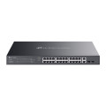 TP-LINK ES228GMP OMADA 28-PORT EASY MANAGED GIGABIT SWITCH, POE+(24), SFP(2), 384W, 5YR